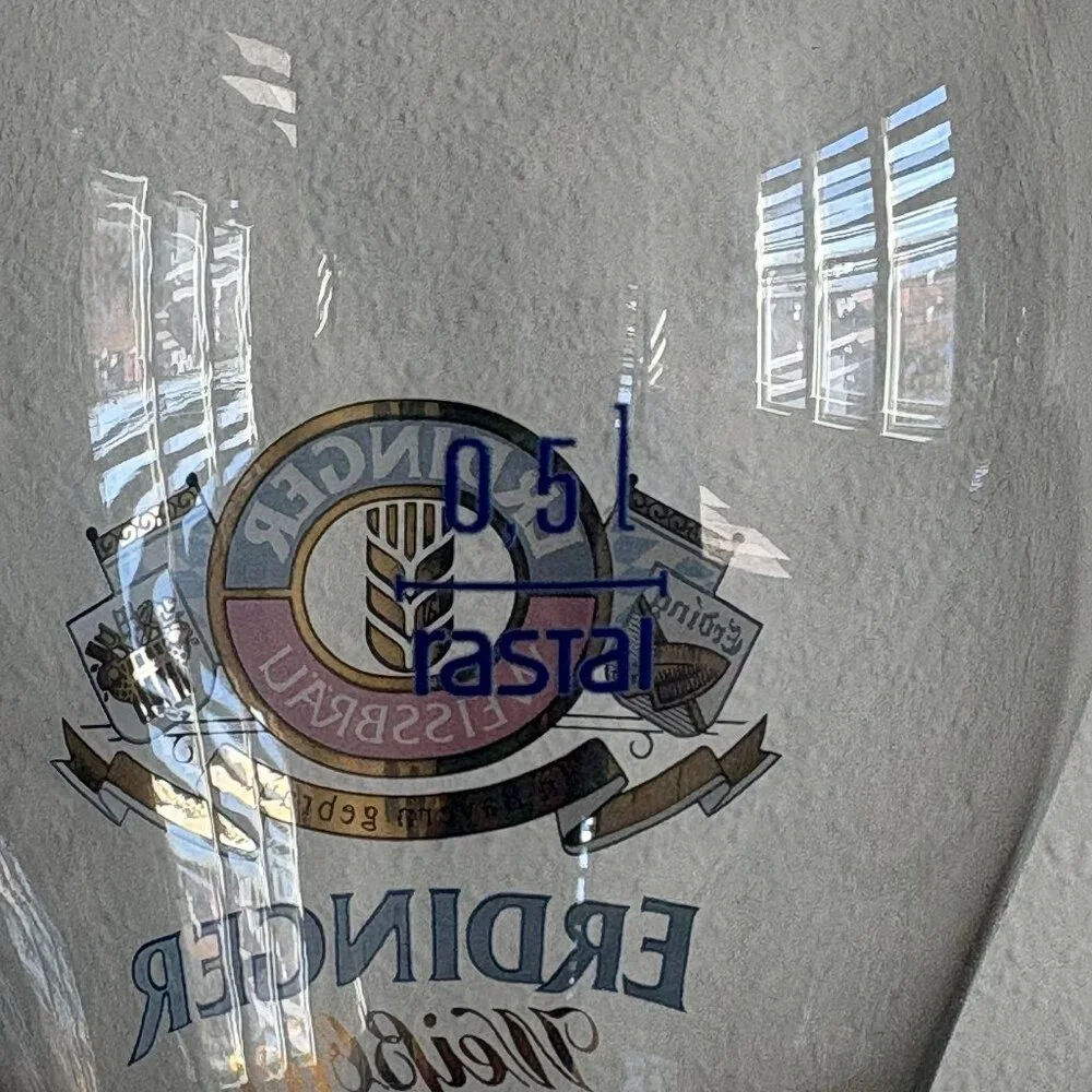 Erdinger‎ Weissbrau Weibbier Pilsner Beer Glass Germany .5l Weibbier Tall